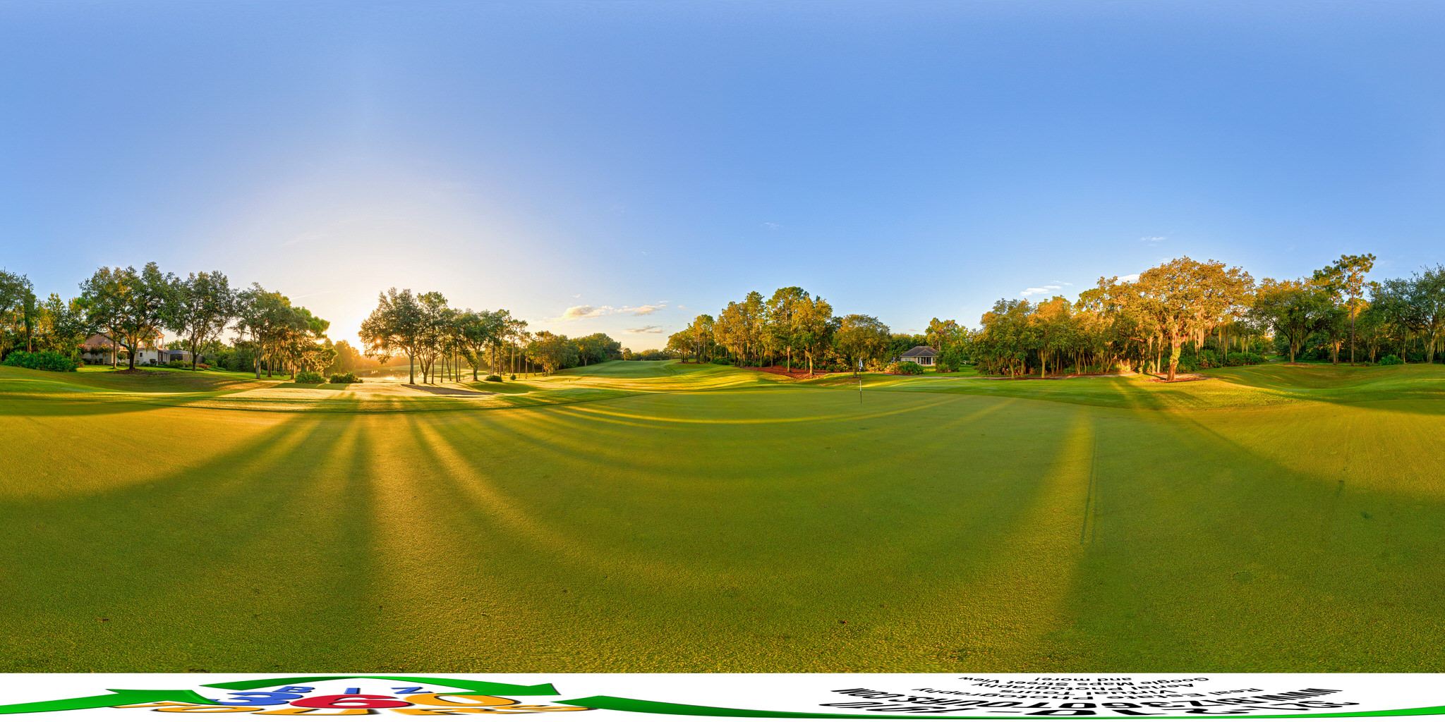 A 360-degree panoramic image captured at the second hole putting green at the beautiful Black Diamond Ranch Golf Course in Lecanto, FL. Photography by: Biz360Tours