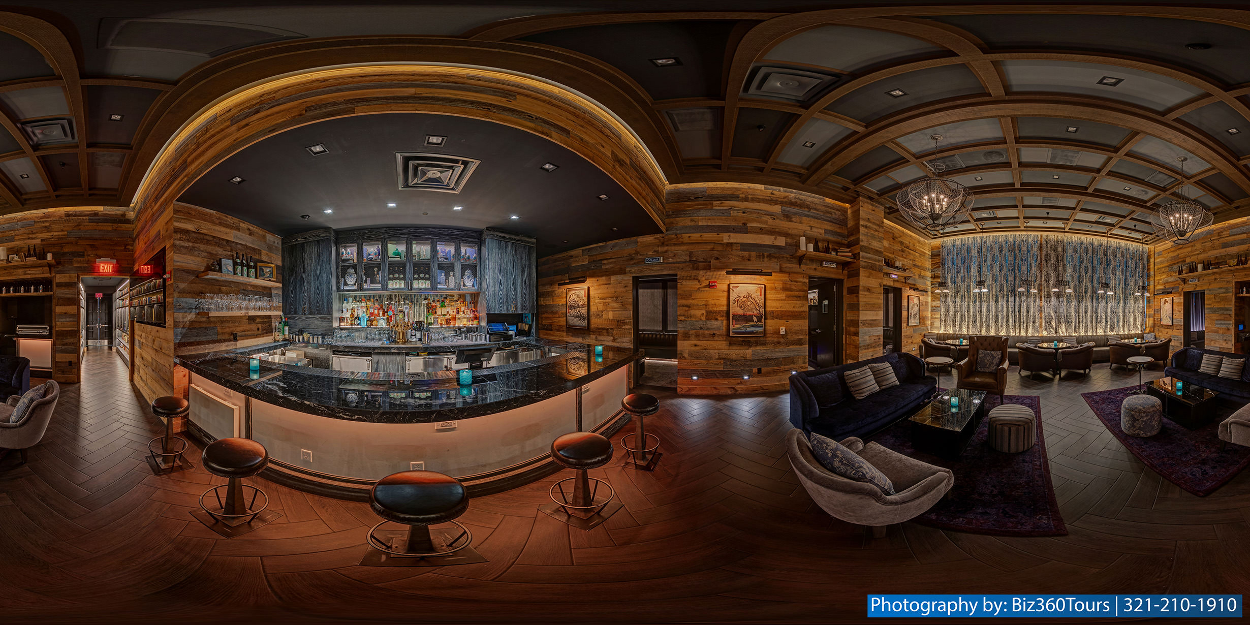 A 360-degree panoramic image captured at the Diplomat Hotel in Hallandale Beach, Florida. Photography by: Biz360Tours