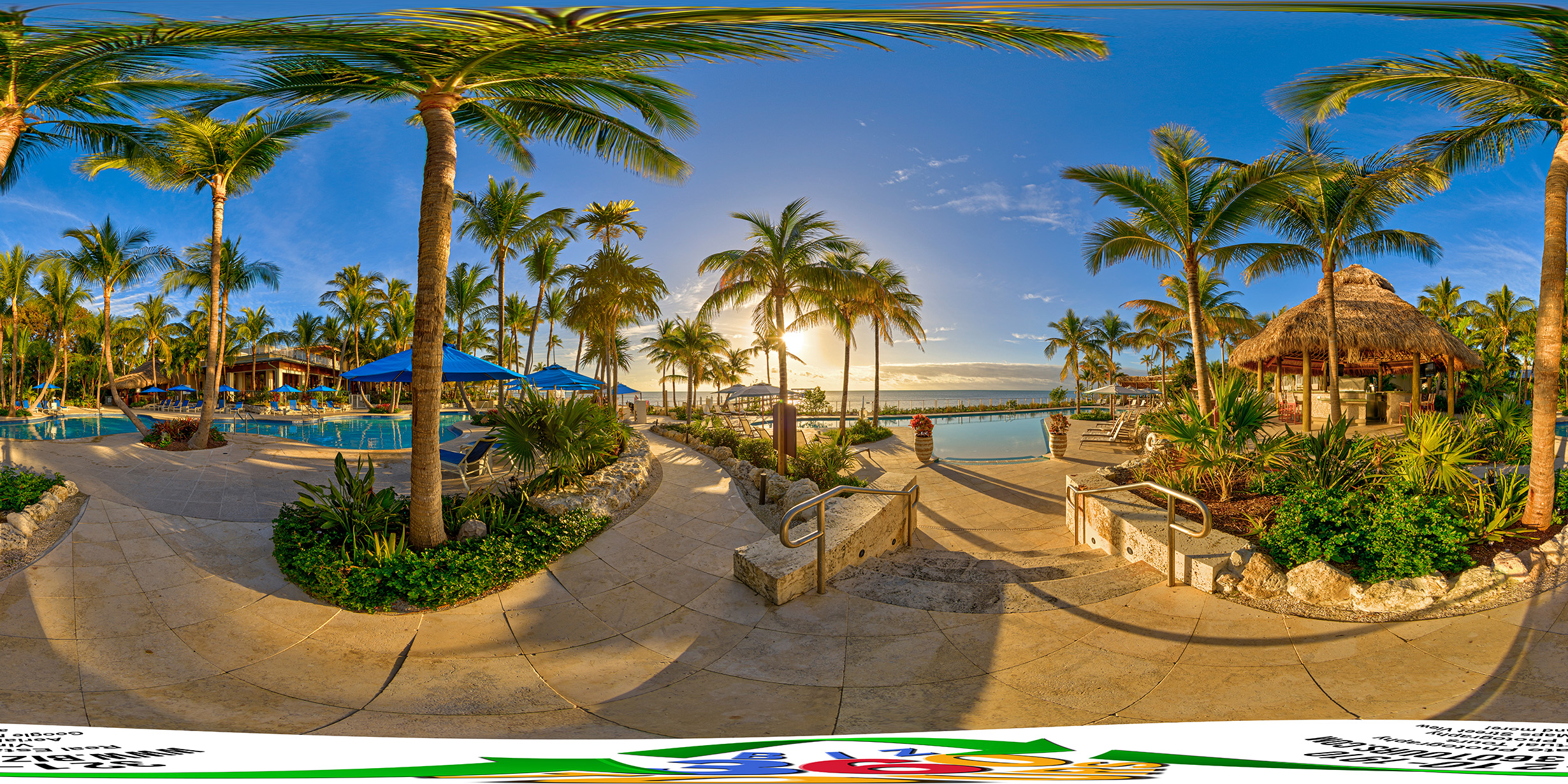 A 360-degree panoramic image captured at Cheeca Lodge and Spa in the Florida Keys. Photography by: Biz360Tours