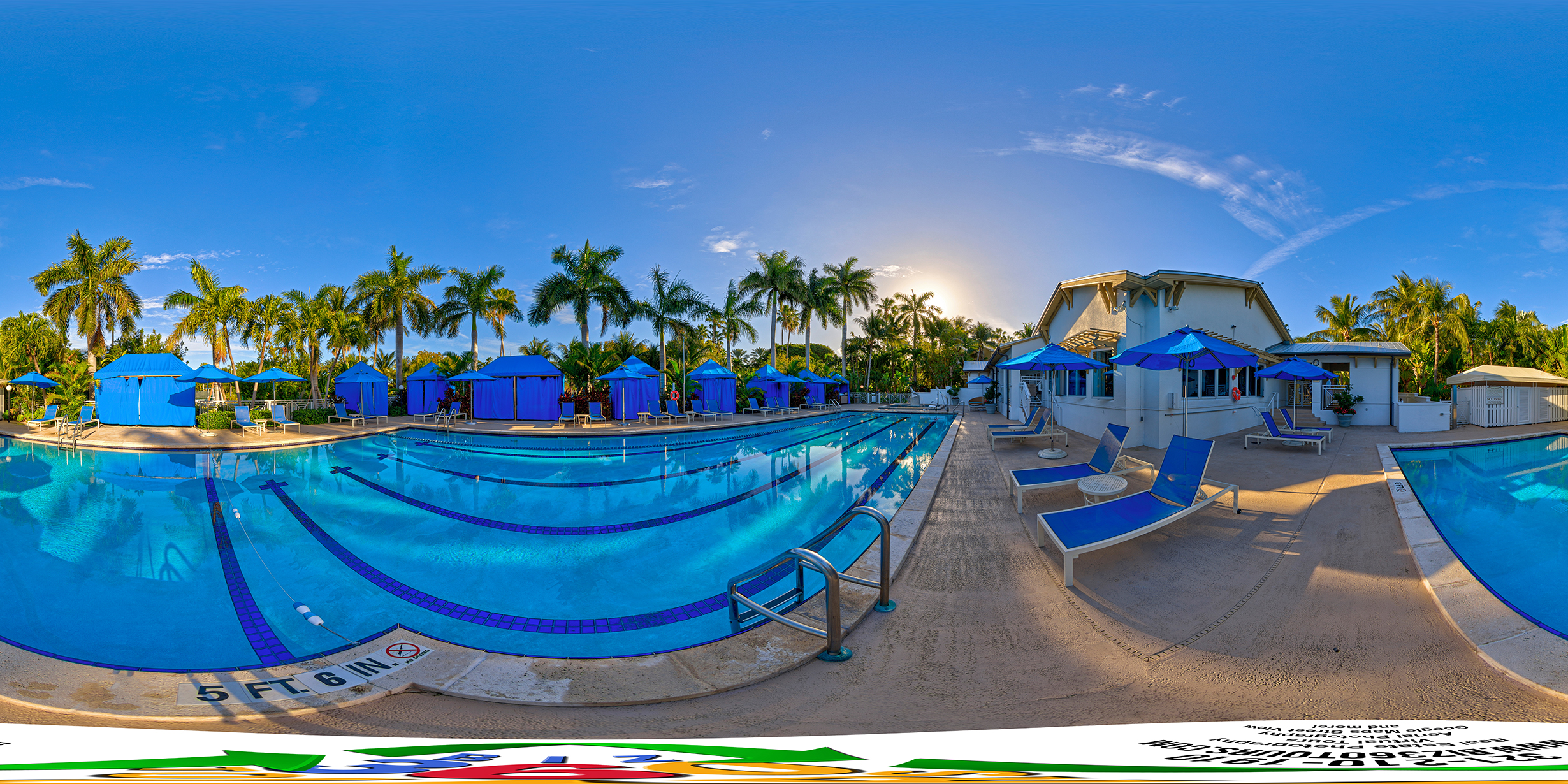 A 360-degree panoramic image captured at Cheeca Lodge and Spa in the Florida Keys. Photography by: Biz360Tours