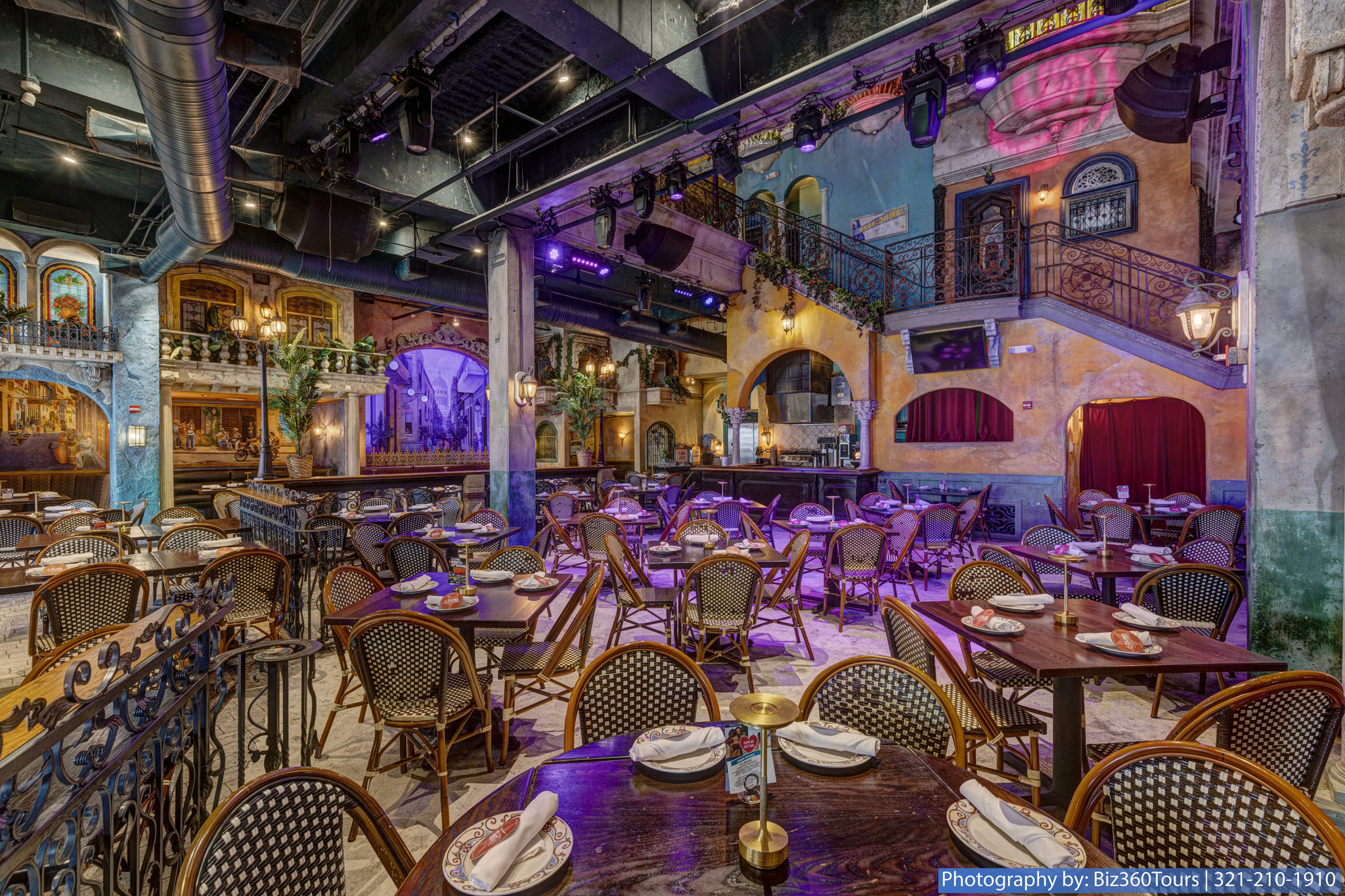 An interior photography of Cuba Libre Restaurant and Rum Bar in Orlando, Florida on International Drive. Photography by: Biz360Tours