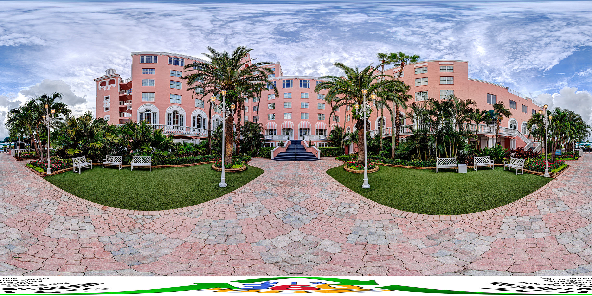 A 360-degree panoramic image captured at the Don CeSar Hotel in St. Petersburg, Florida. Photography by: Biz360Tours