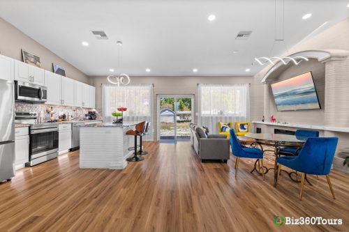 A photo of the Frank House, a 3D printed home in Melbourne, Florida