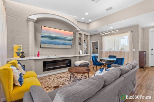 A photo of the Frank House, a 3D printed home in Melbourne, Florida
