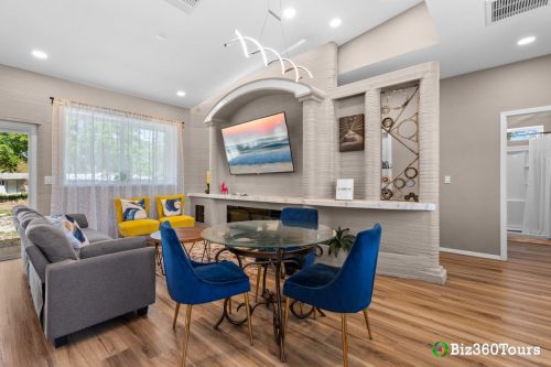A photo of the Frank House, a 3D printed home in Melbourne, Florida