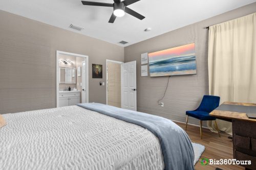 A photo of the Frank House, a 3D printed home in Melbourne, Florida
