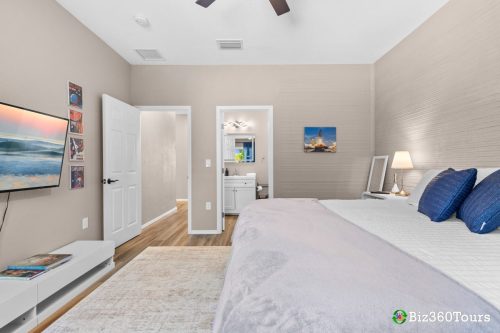 A photo of the Frank House, a 3D printed home in Melbourne, Florida